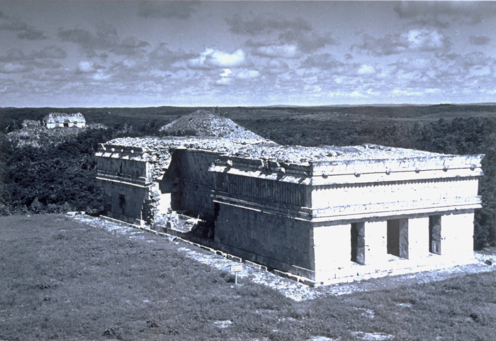 Uxmal House of the Turtles restoration vintage photond completely restored.
