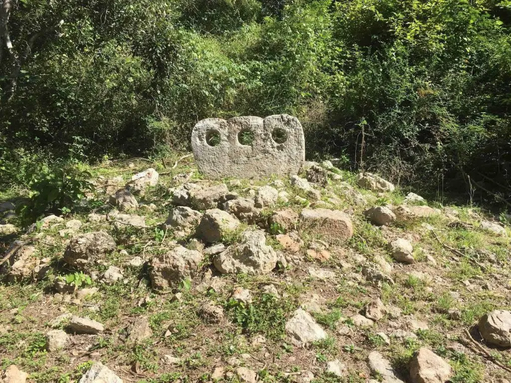 uxmal cemetery group stone