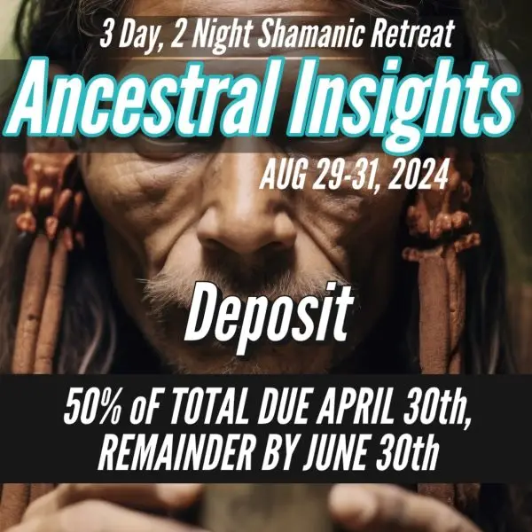 ancestral insights deposit button, shaman facing you holding the brew