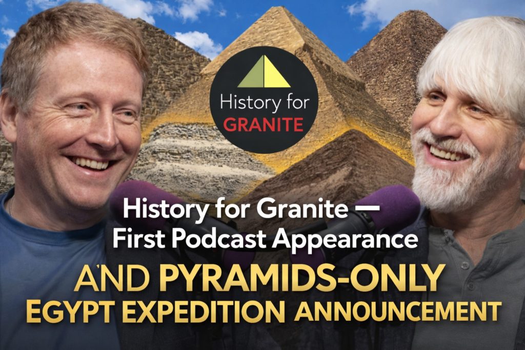History for Granite discussing Old Kingdom pyramids on podcast interview